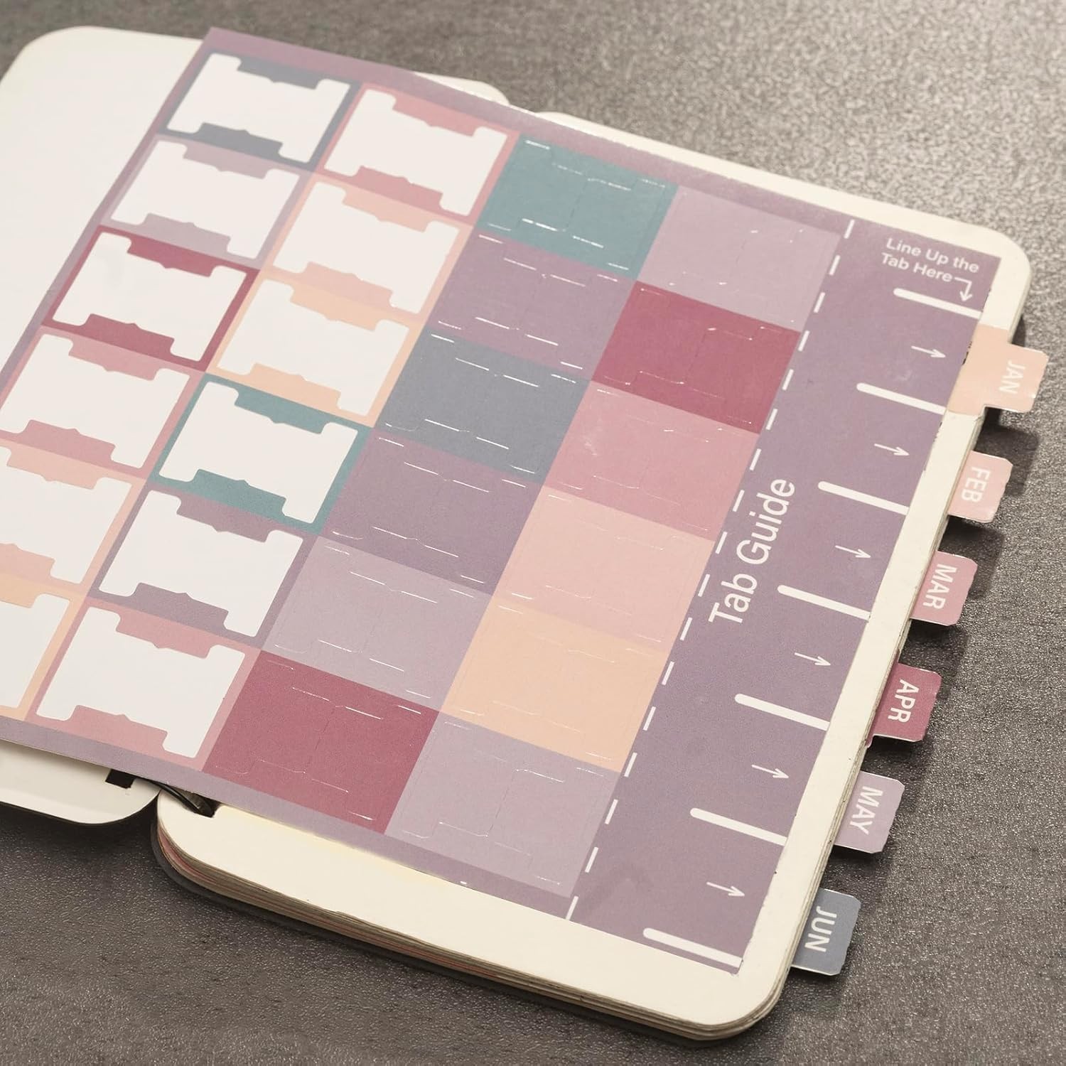 Laminated Planner Monthly Stickers,48 Adhesive Plan Tabs for Notebooks 2 Sets…