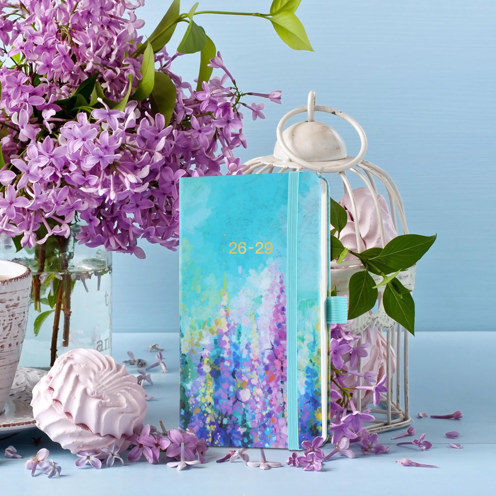 2026-2029 Pocket Planner/Calendar – 3 Year Monthly 6.3″ x 3.8″, pale blue