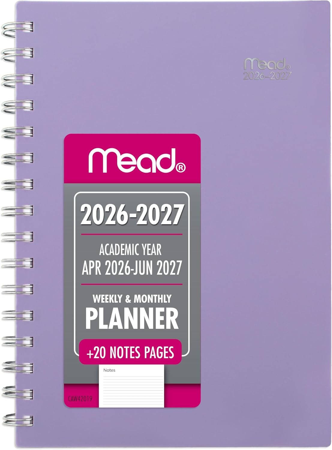Mead Planner 2026-2027 Weekly & Monthly Academic 15-Month April-June, 5.5″ x 8.5