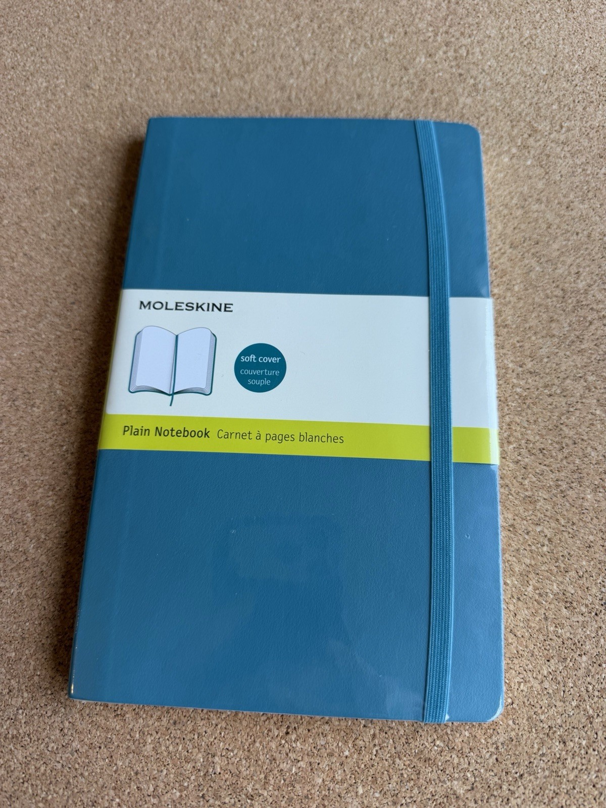 Moleskine Classic Notebook Soft Cover Large (5 x 8.25″) Plain/Blank Reef Blue