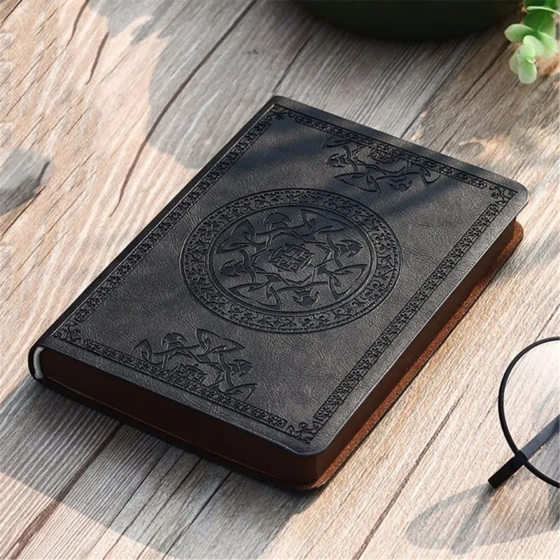 Vintage PU Leather Notebook Journal Diary Pocket Notepad 280 Pages A6 Size