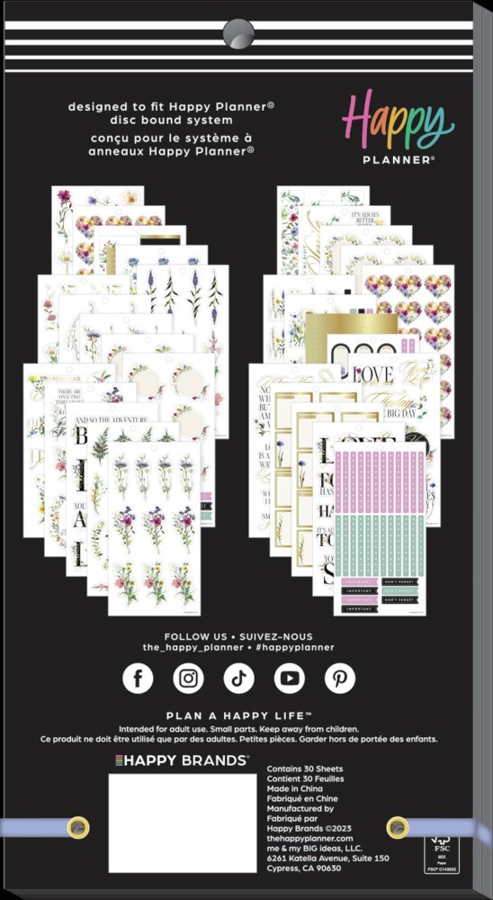 Happy Planner Blooming Romance Wedding BIG Sticker Pack – 440 Pieces – Mambi