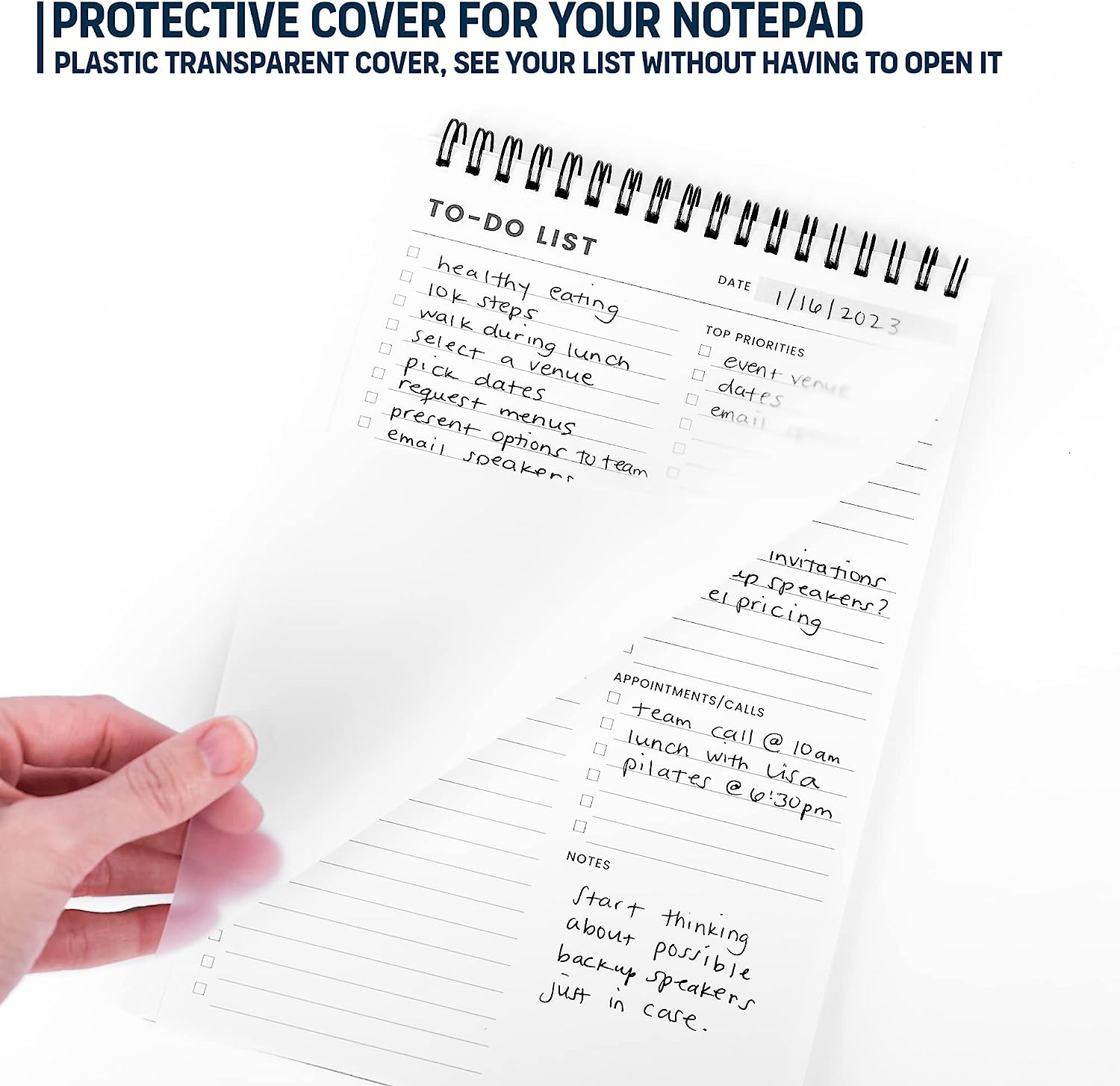 To Do List Notepad 3 Pack: Has Multiple Functional Sections – 6.5 x 9.8″ 60 Shee