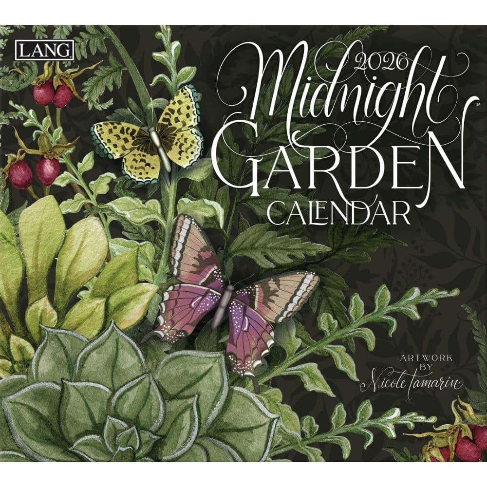 Lang, Midnight Garden 2026 Wall Calendar by Nicole 12.5″W x 0.2″H, 2026