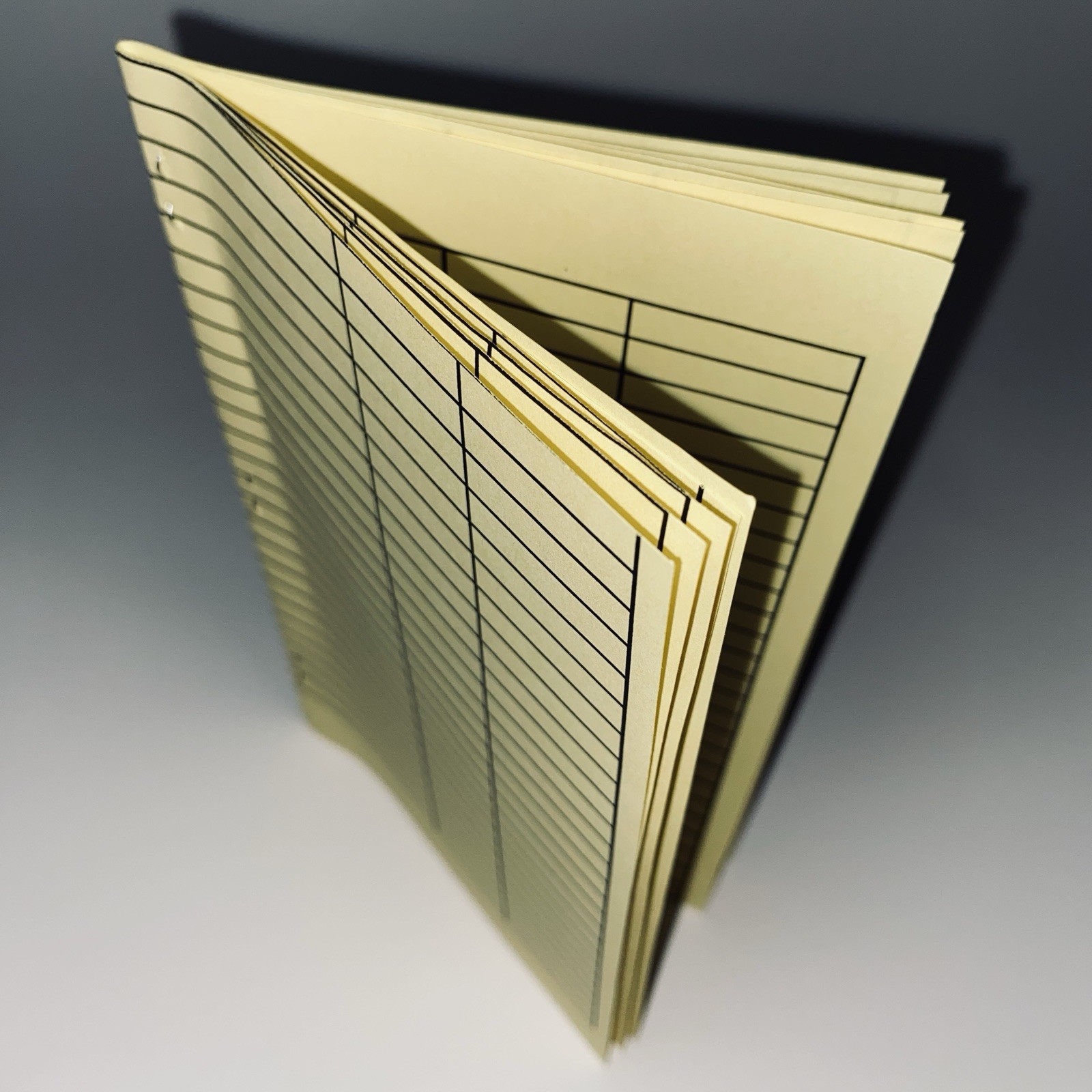 Vtg Handmade Notebook Legal Yellow Lined Paper Notes Work Office School Desk z
