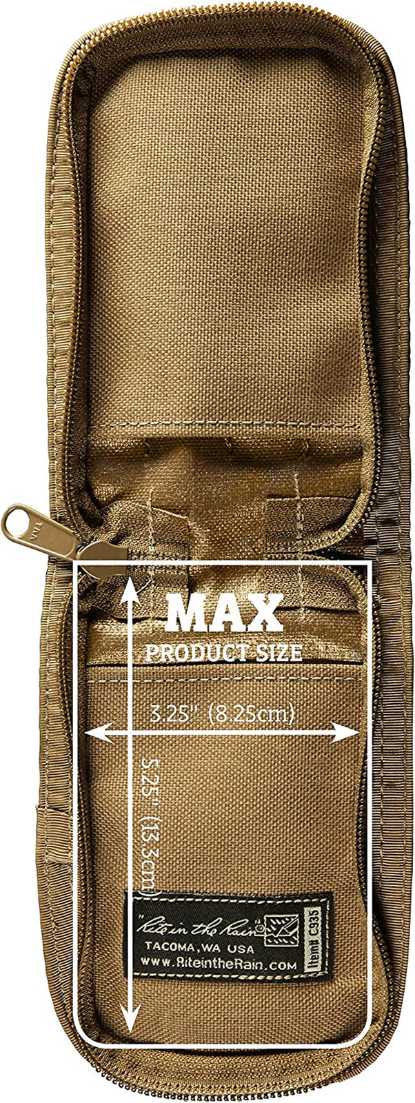 Weatherproof CORDURA Fabric Notebook Cover, 3″ X 5″, Tan Cover (No. C935)