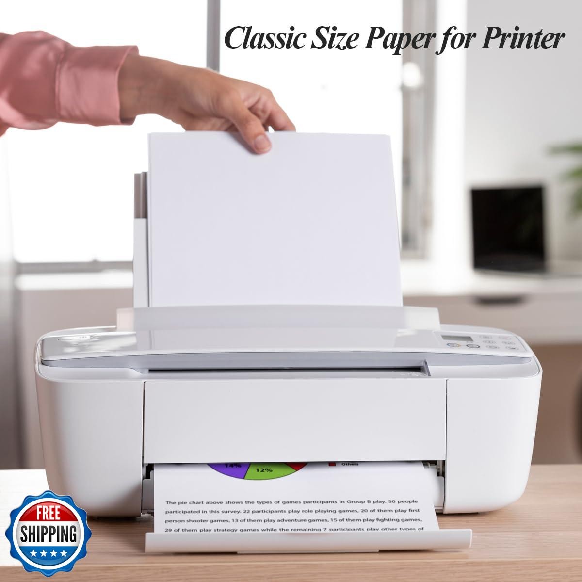 7″ x 9.25″ Blank Print Paper, 100Sheets/200Pages Classic Size Blank Loose-Lea