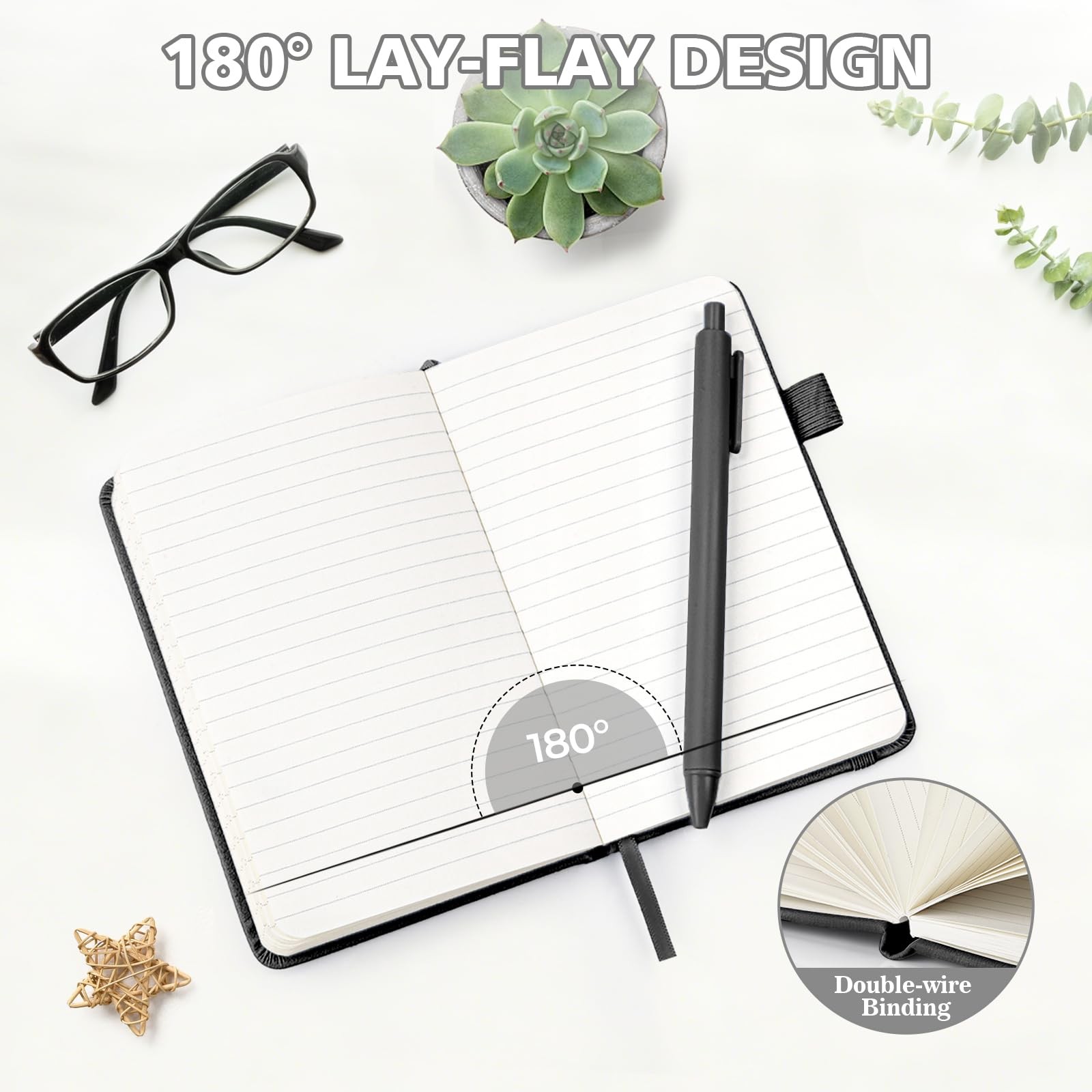OMEYA Lined Pocket Notebook Journal: 3 Pack Small Notebooks Multicolor (Tree)
