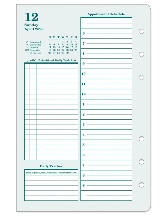 Two Page Per Day – Ring-Bound (Compact, Apr 2026 – Mar 2027)