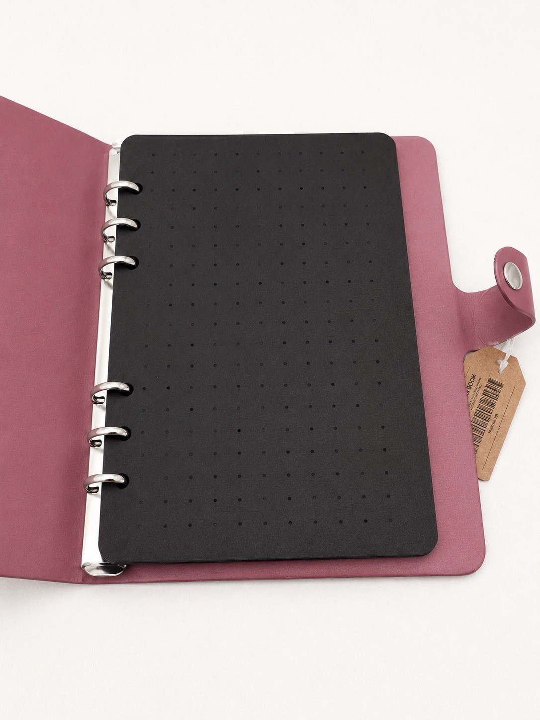 Purple Snap-Closure Ring Binder Blank Journal/Diary w/ Butterfly Cover Design