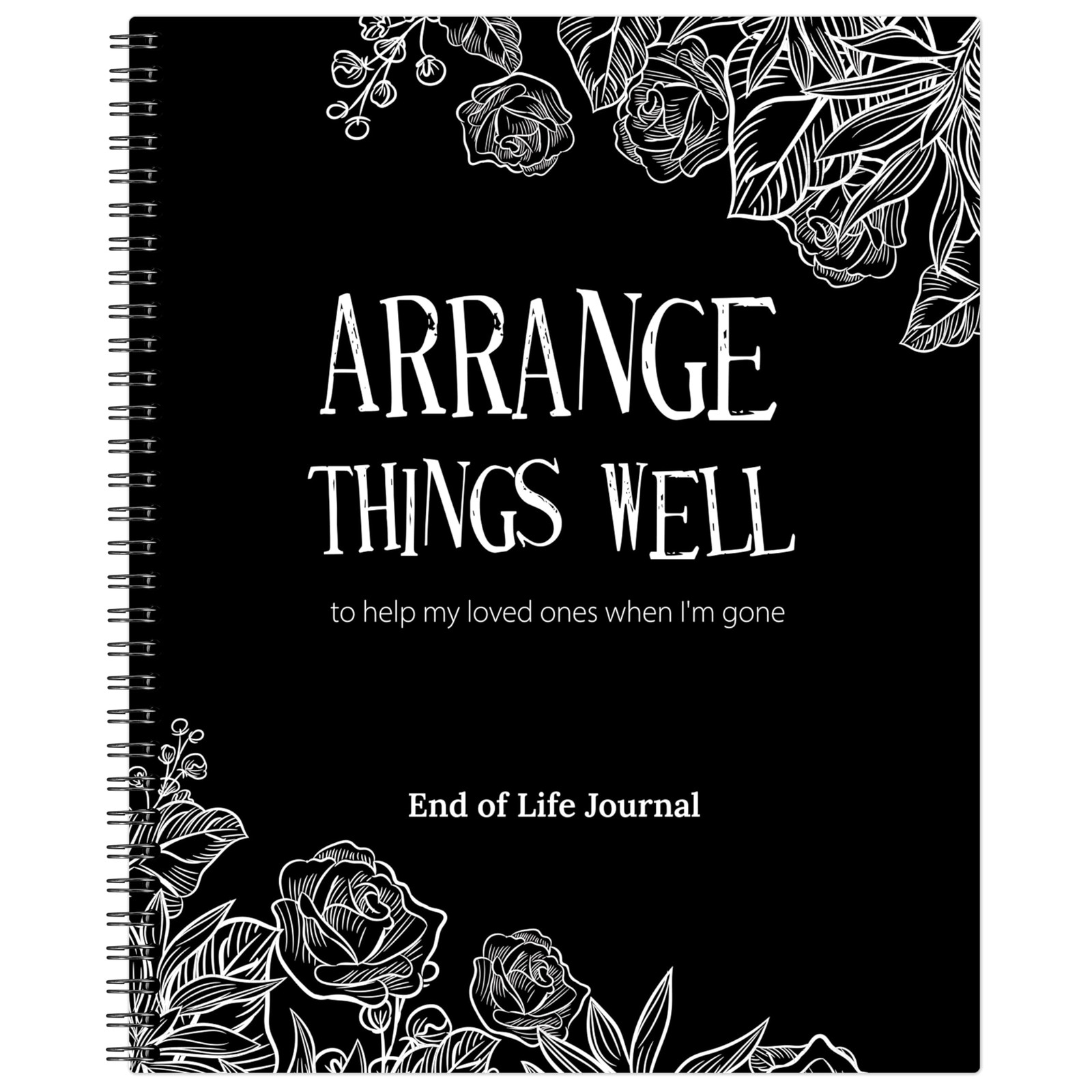 End of Life Planner, Death End-of-life Letter, A4, Black