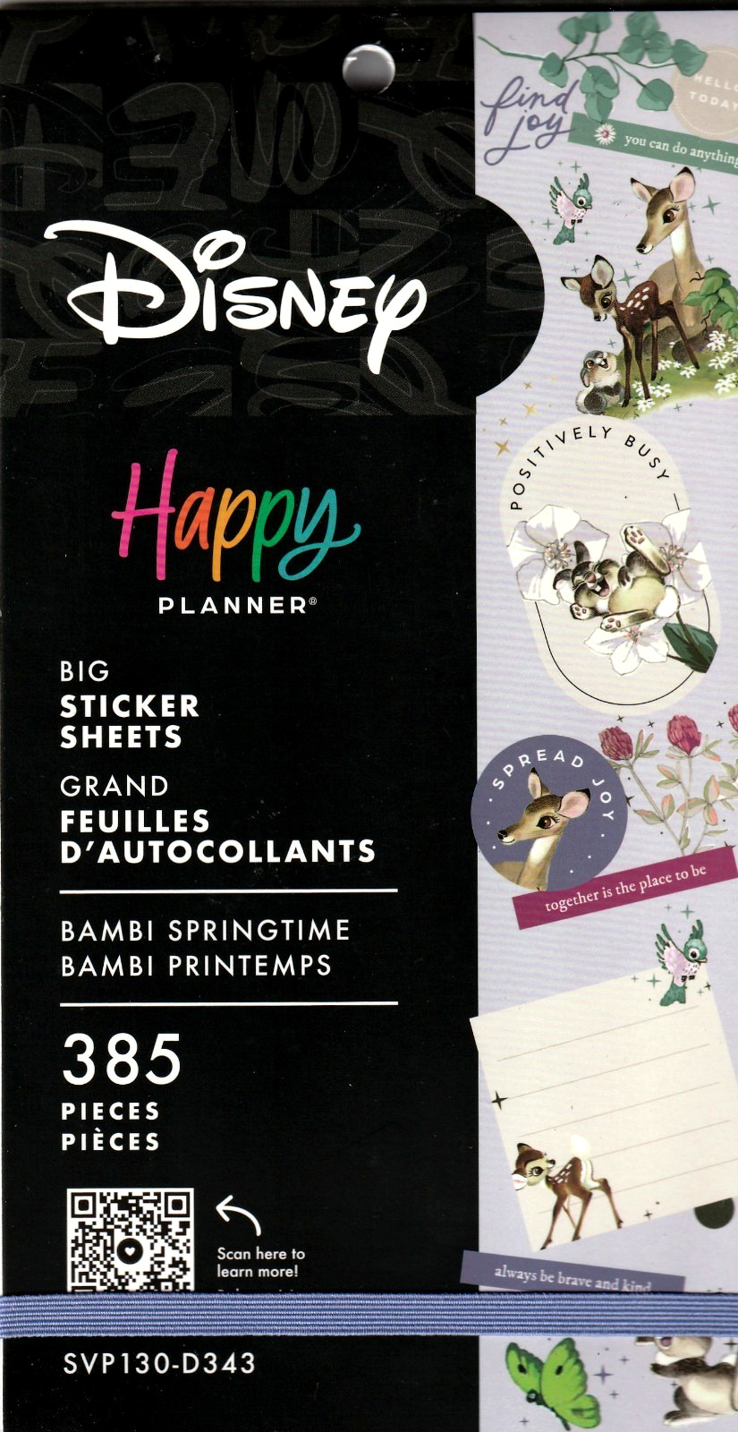 Happy Planner Value Pack BAMBI SPRINGTIME Sticker Book 385 Pieces NEW