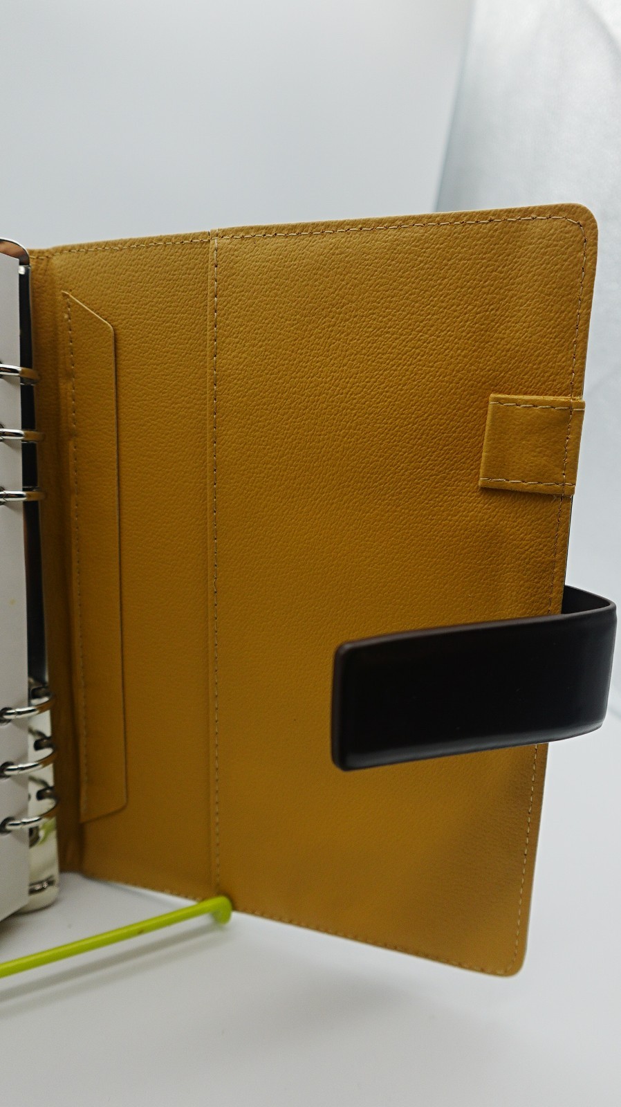 Black Refillable Leather Weekly Planner Organizer Notebook Planner Address Book
