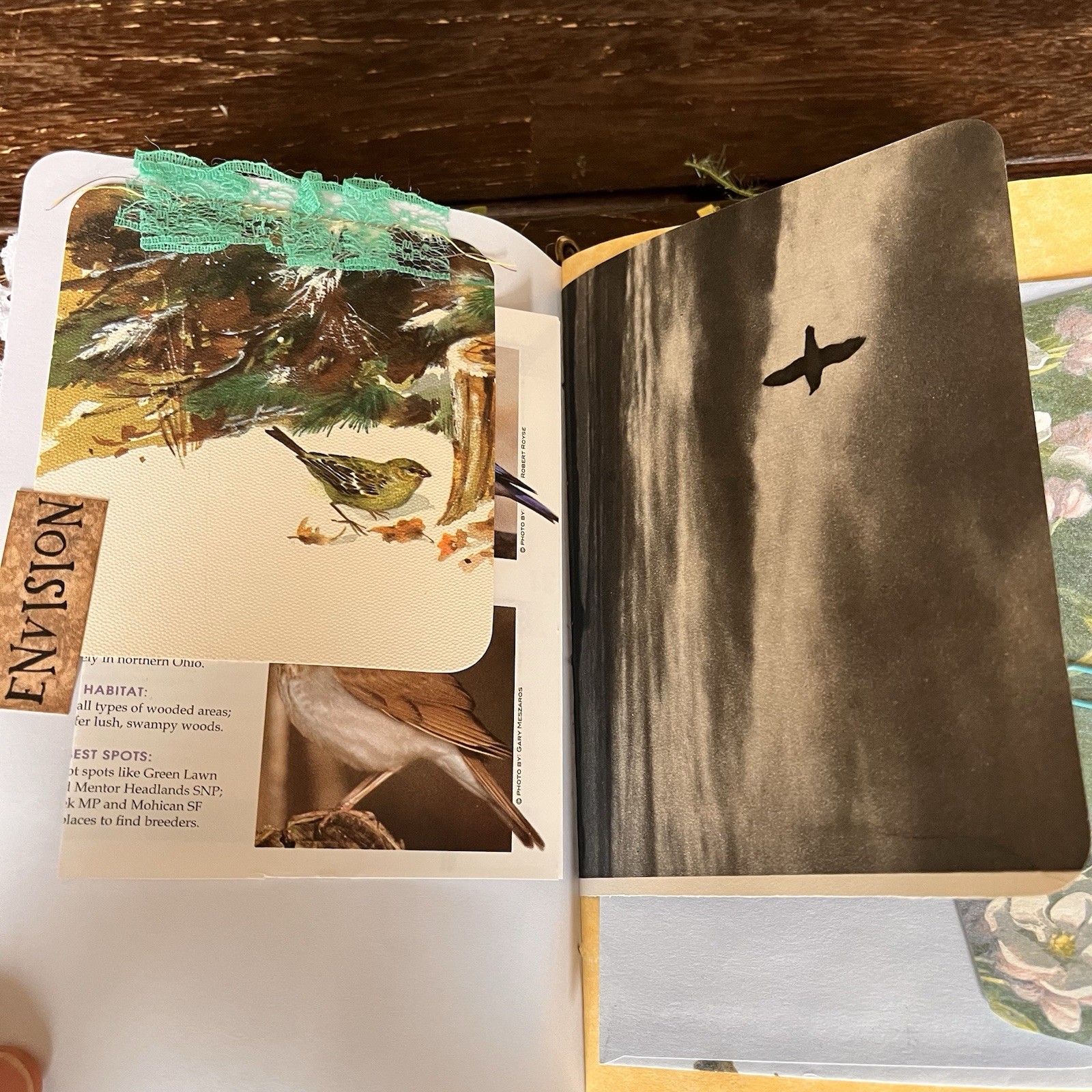 Bird Themed Junk Journal 3 Signatures Softcover Decorated Floral Colorful