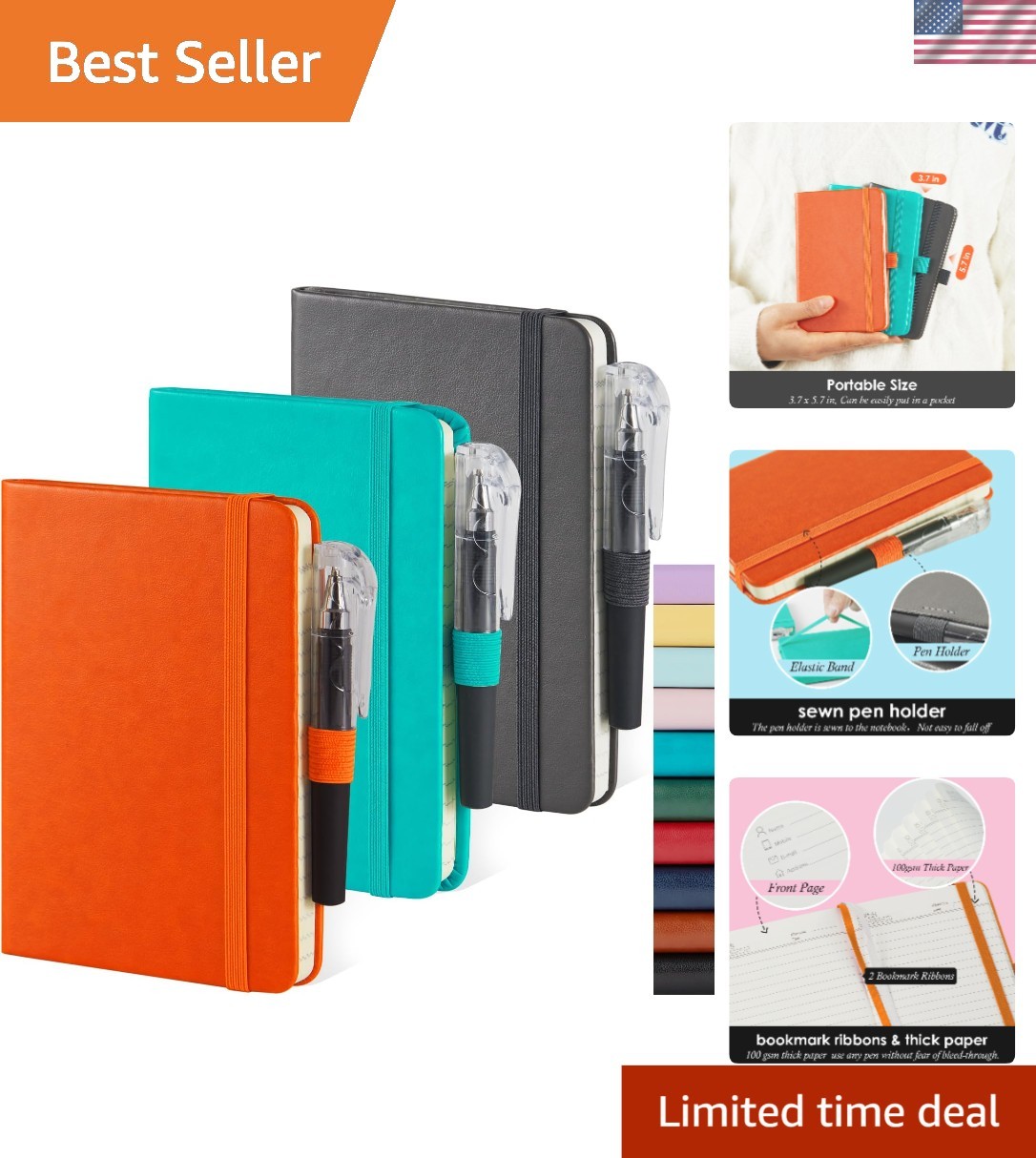 Travel-Friendly Mini Journals – 3-Pack Perfect for Lists, Notes & Mood Tracking
