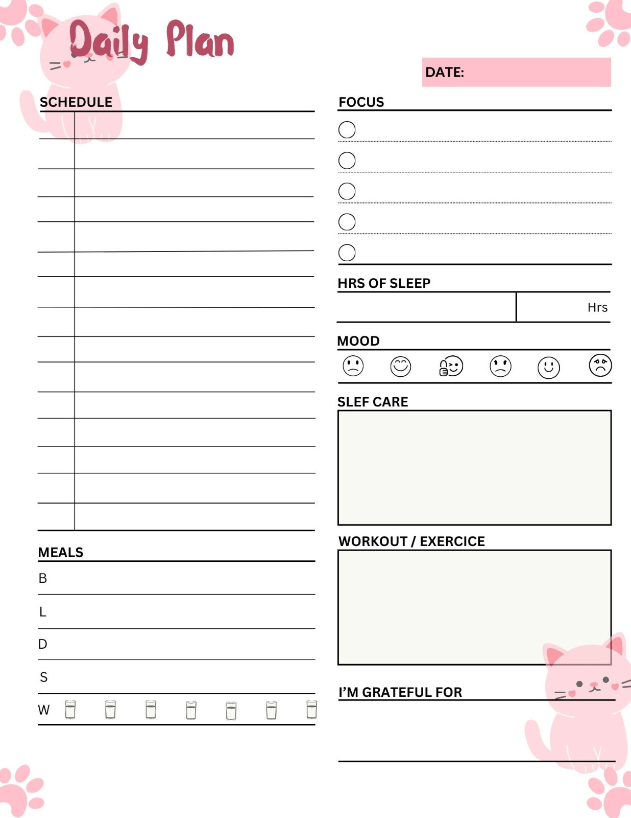 Digital Planner | Daily, Weekly, Monthly Fitness Goodnotes iPad Planner Pdf