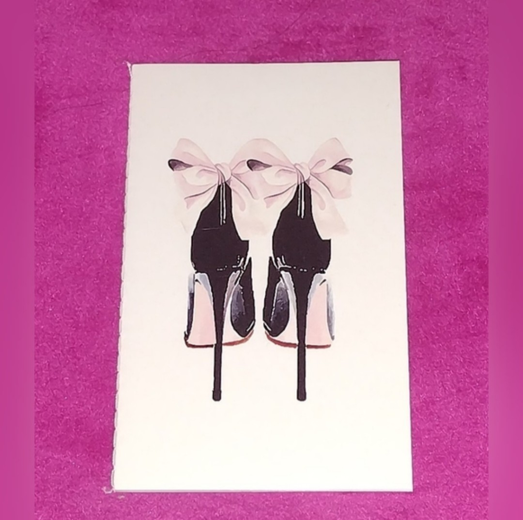 Handmade High Heel Shoe Designer Travel Pocket Size 16 Page Notebook Journal