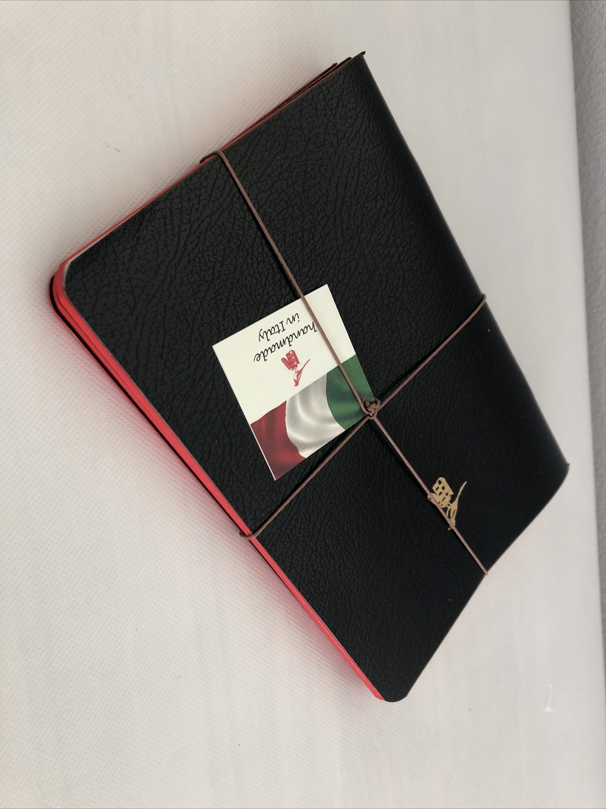 New Set of 3 Bieffe Made in Italy Lined Notebooks Journals Black