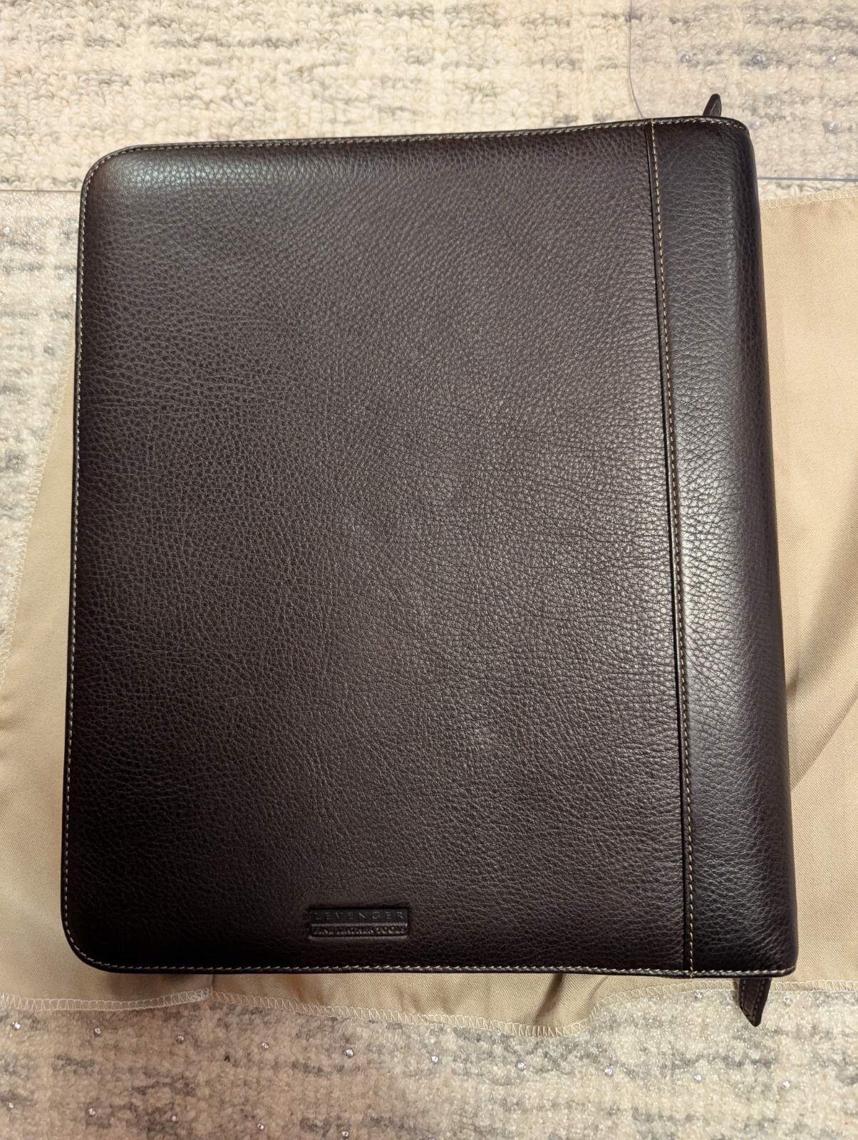 Levenger Zippered Bomber Jacket Leather Folio, letter sized