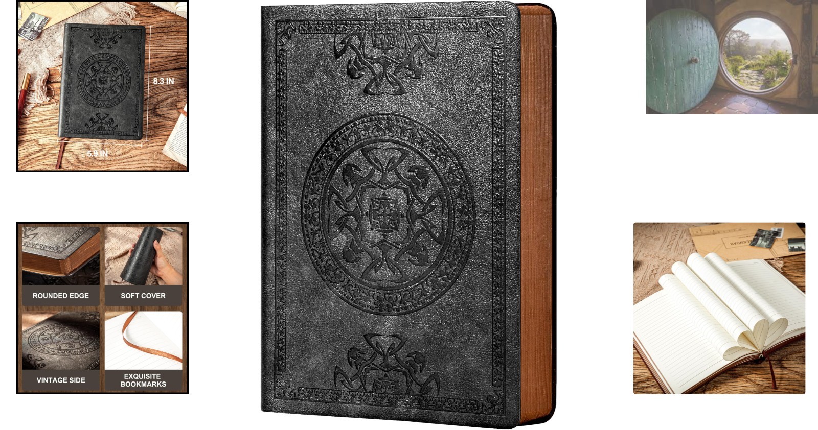 Sophisticated Lined Softcover Notebook for Men – 5.7” x 8.3”, Lay Flat