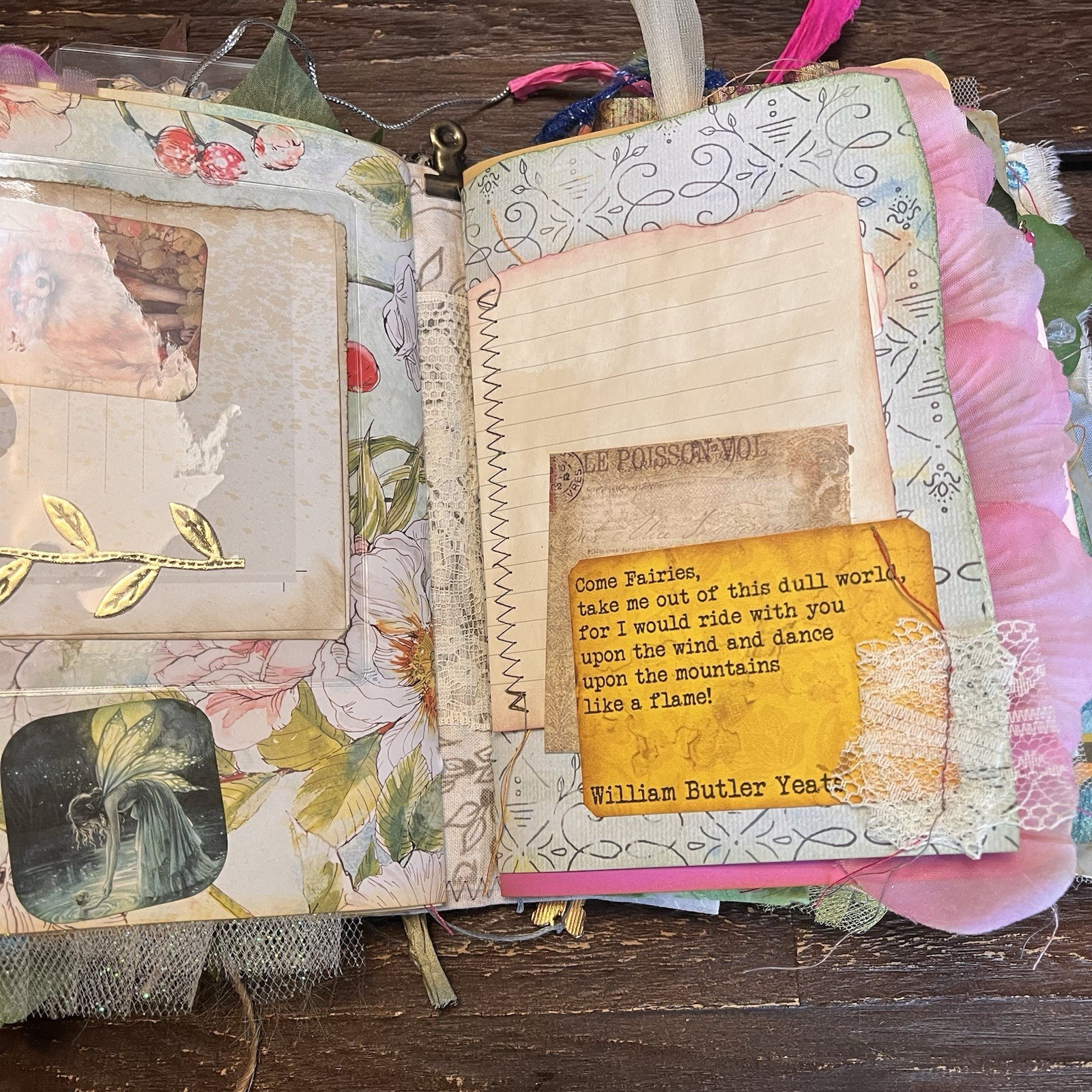 Fairy Junk Journal Grungy Floral Woodland Forest Boho Softcover 3 Signatures