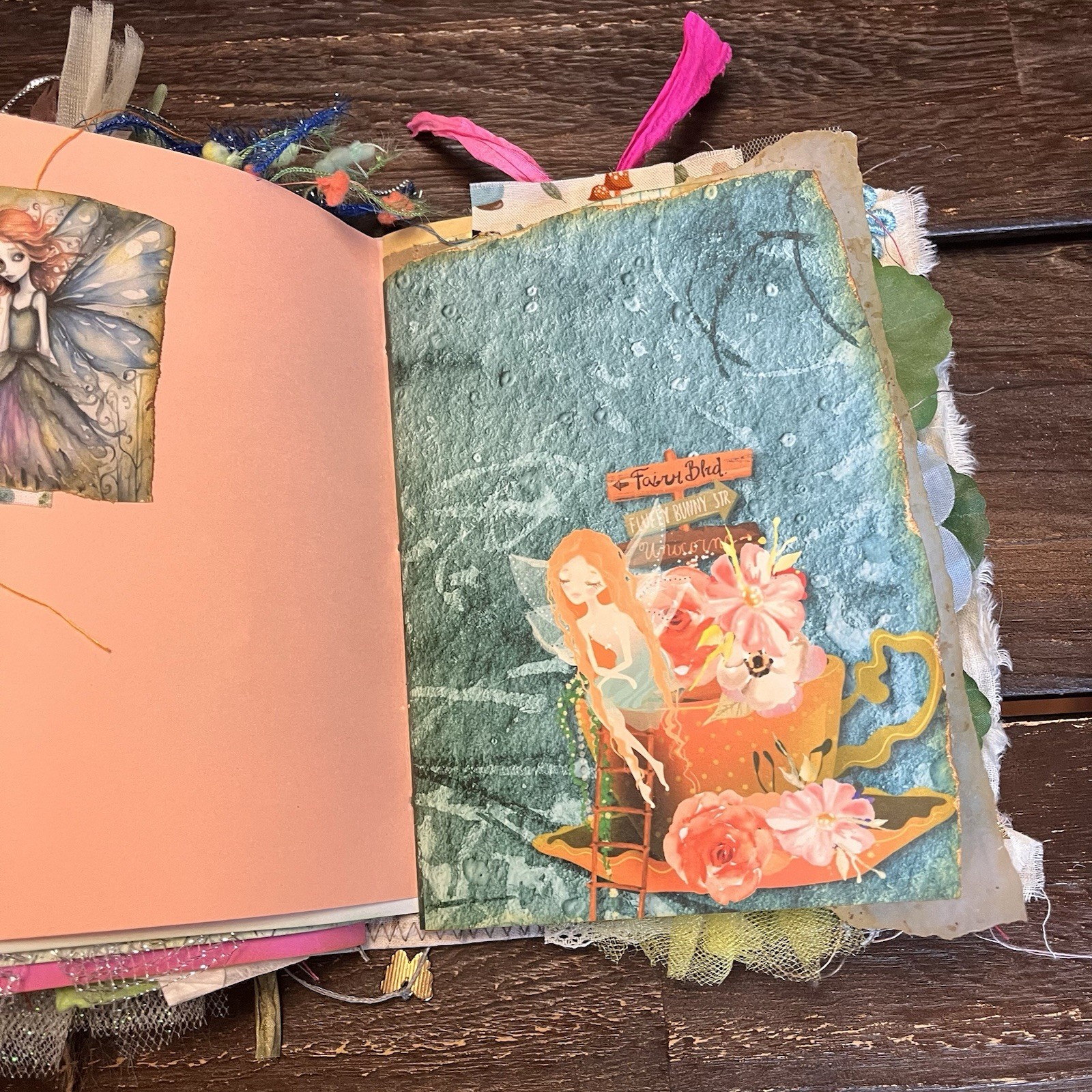 Fairy Junk Journal Grungy Floral Woodland Forest Boho Softcover 3 Signatures