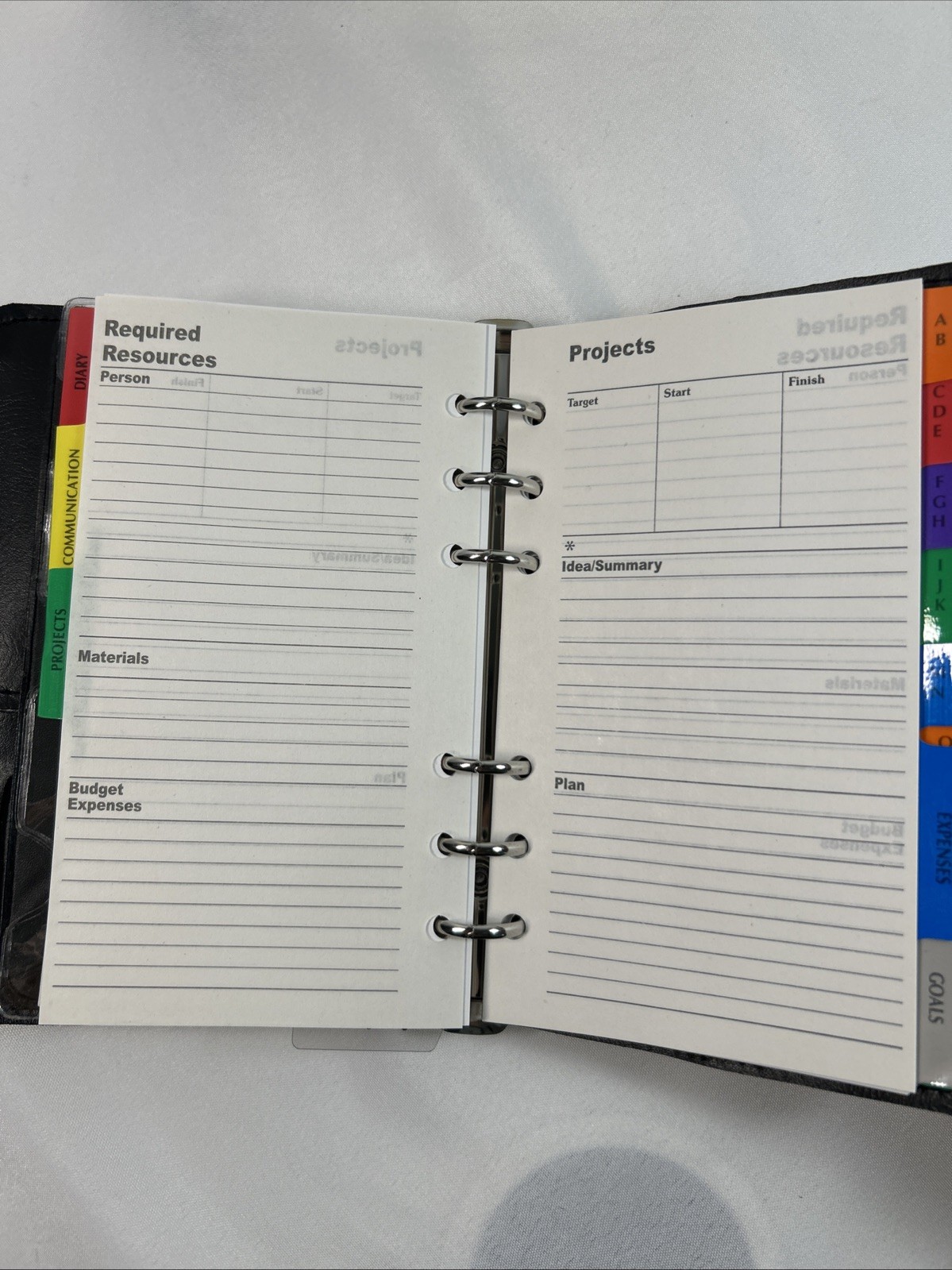 Black Business Leather Personal Calculator Organizer Folder Memo