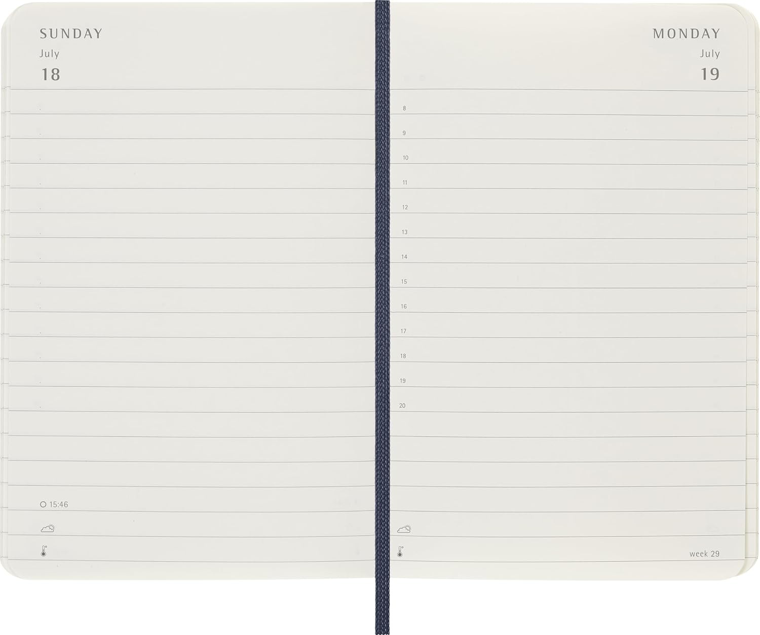 Moleskine Daily Planner 2027, Soft Cover 12 Month Diary with Elastic Closure, Po