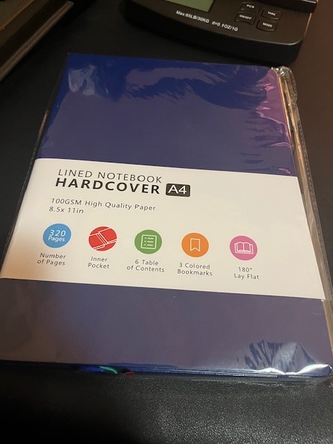 A4 Lined Notebook HardcoverNavy Blue100GSM High Quality Paper 8.5 x 11 In 320 Pg