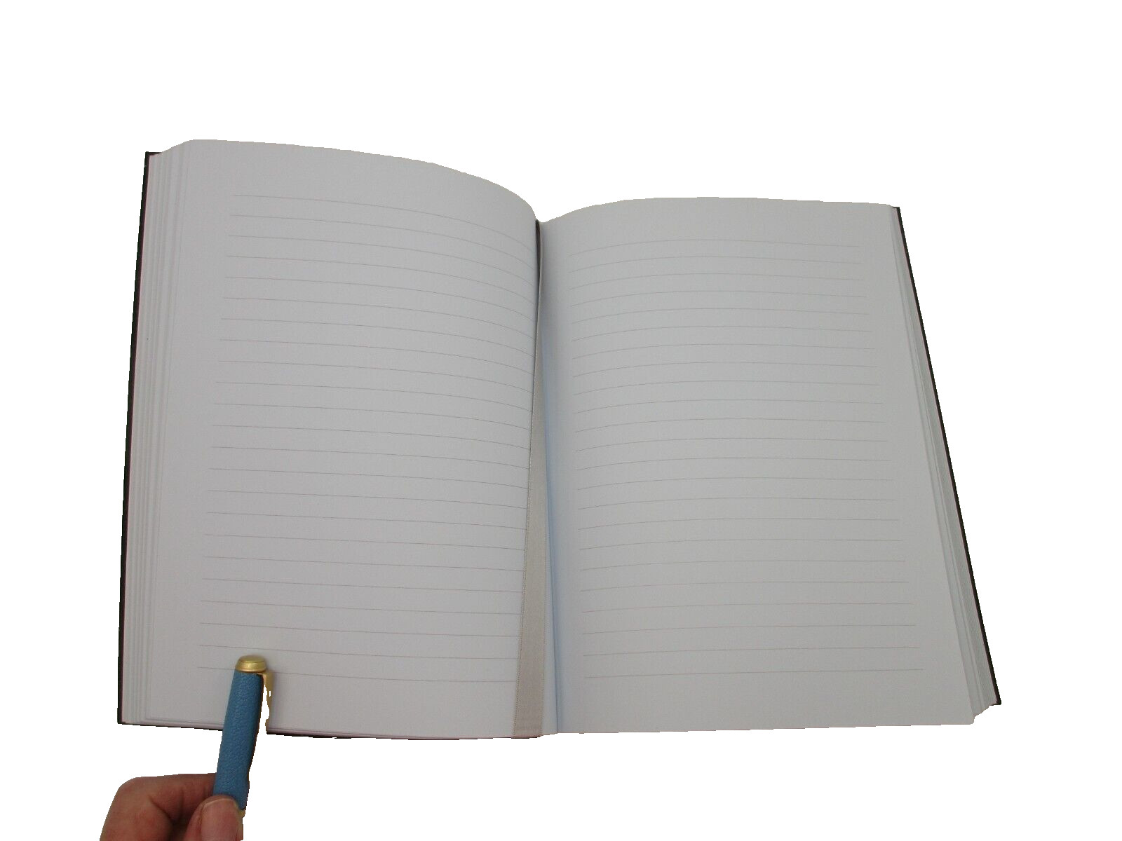 Levenger Journal 9″ Leather Softcover 224 Lined Pages Blue