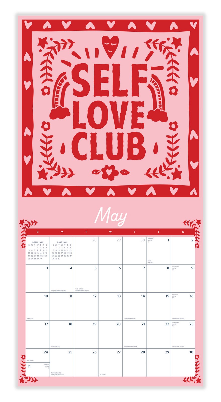 Yes Girl Yes Calendar 2026 | 12″ x 24″ 12 Month Calendar | Marble City Press