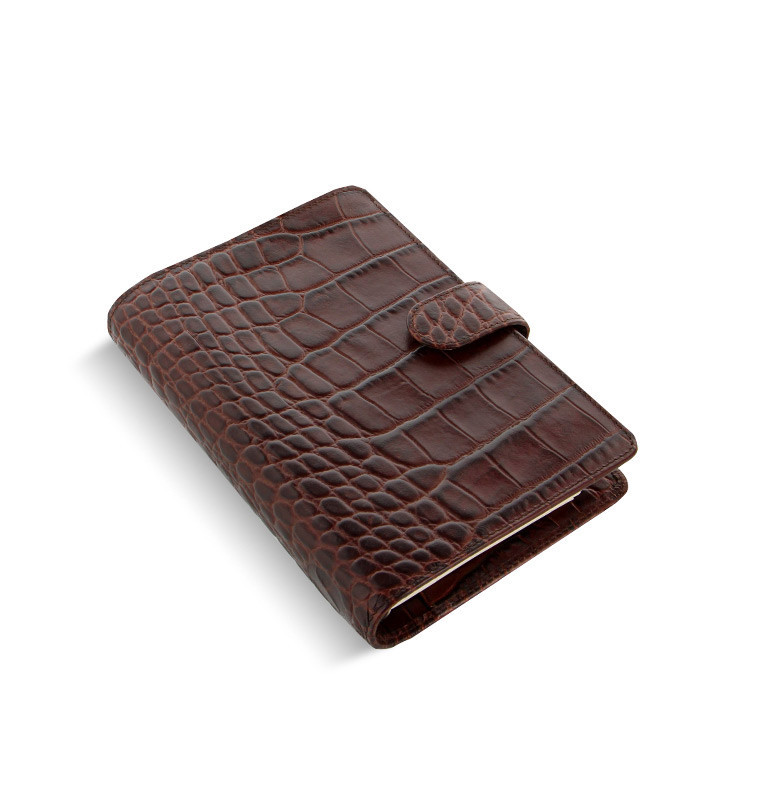 Filofax A6 Compact Classic Croc Organiser Planner Notebook Leather-026015 #B9