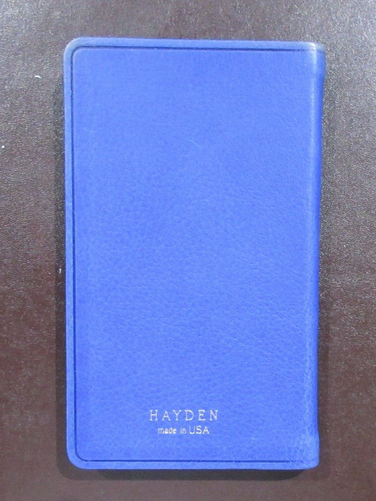 Magnum Opus Notebook Personal Pocket Leather 144 Lined Pages Hayden 3×5″ Blue
