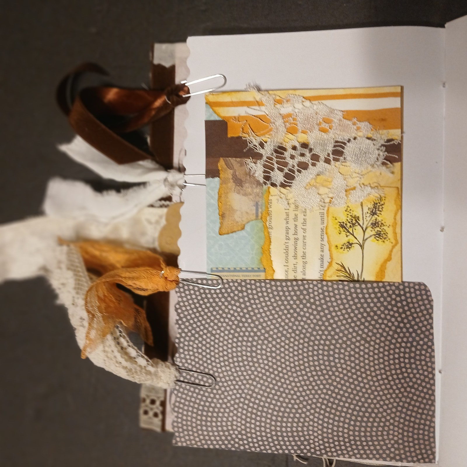 Lace Junk Journal Large Set Handmade Folio Ephemera Romantic Shabby JB