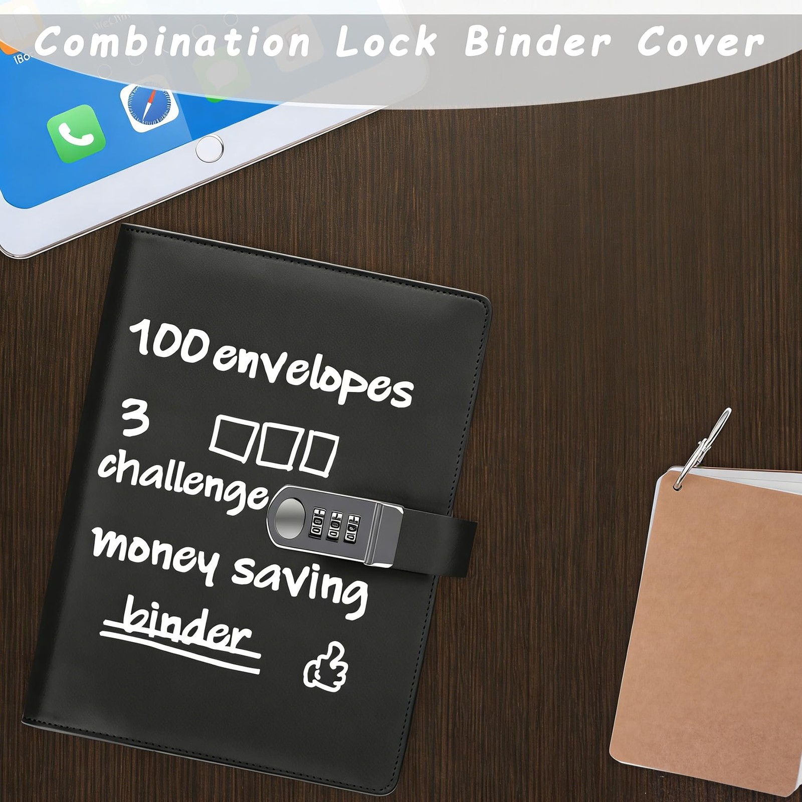 100 Envelopes Money Saving Challenge Binder with Lock, A5 Savings Binder Chal…