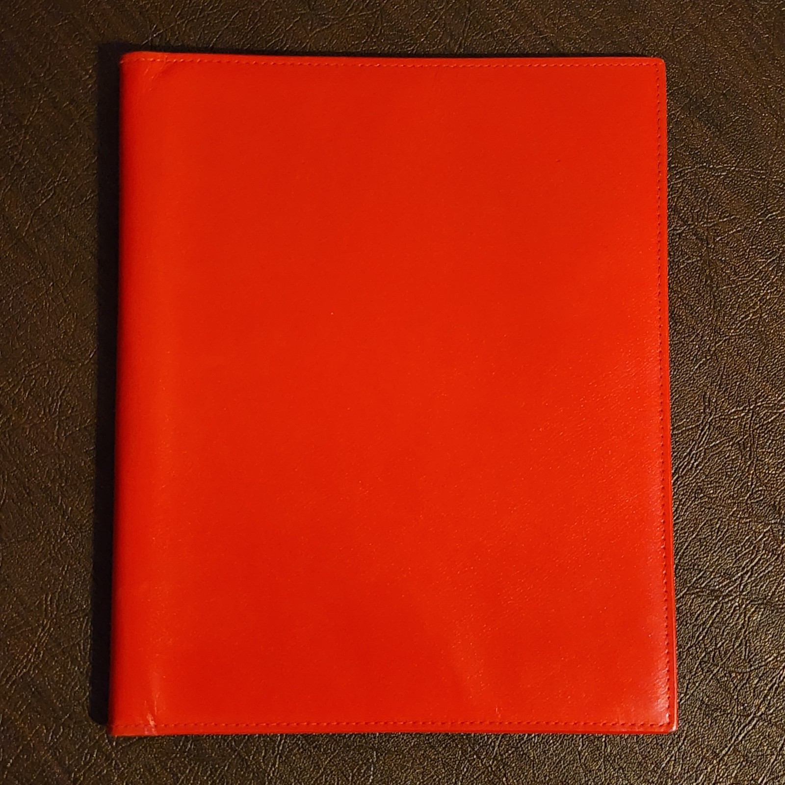 Vintage ST THOMAS Red Leather Notebook Journal Cover Planner Organizer Agenda