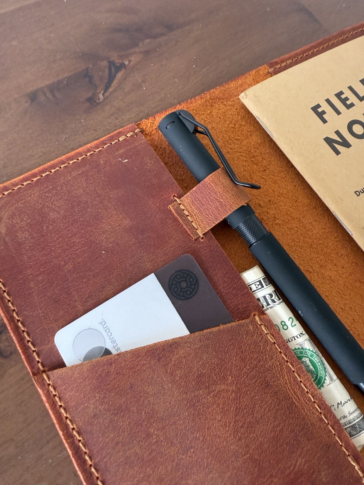 Handmade Refillable Notebook Case – Personalized Field Notes Leather Cover