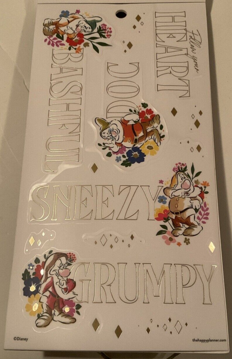 NEW! Happy Planner Disney SNOW WHITE & 7 DWARVES 532 Pcs FAST FREE ship! NICE!