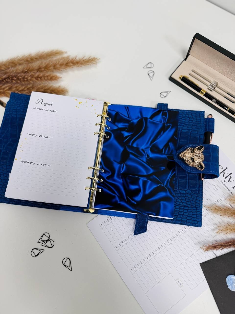 Command Your Day with Unapologetic Elegance Leather Notebook With Leopard