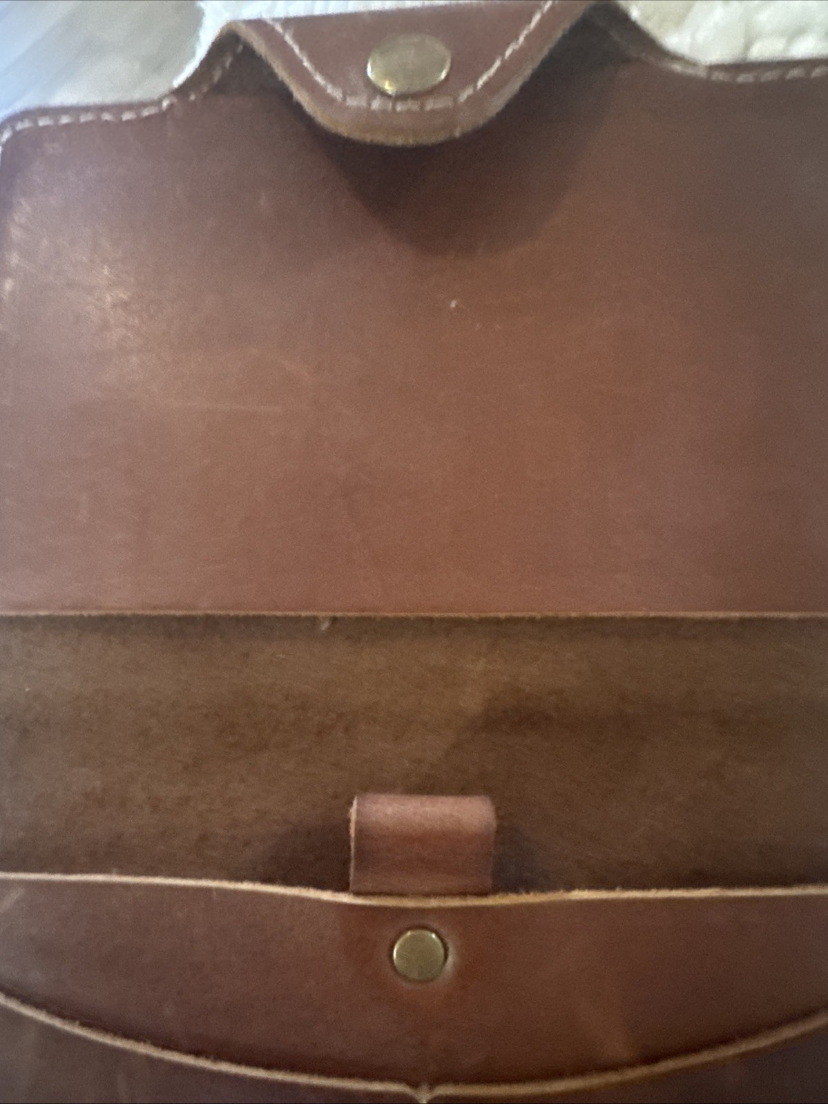Holtz Genuine Kid Leather Portfolio Snap Latch Pockets Wallet Notebook Brown