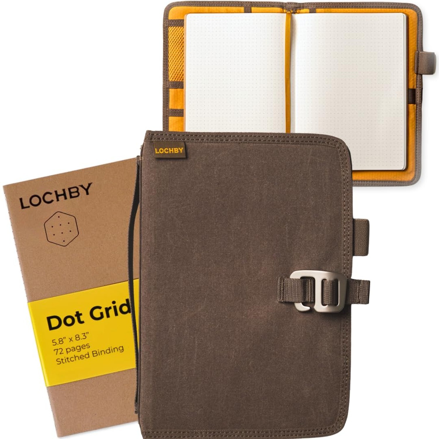 Field Journal Planner Cover | Water Resistant Waxed Canvas | Pen Loop | Inclu…