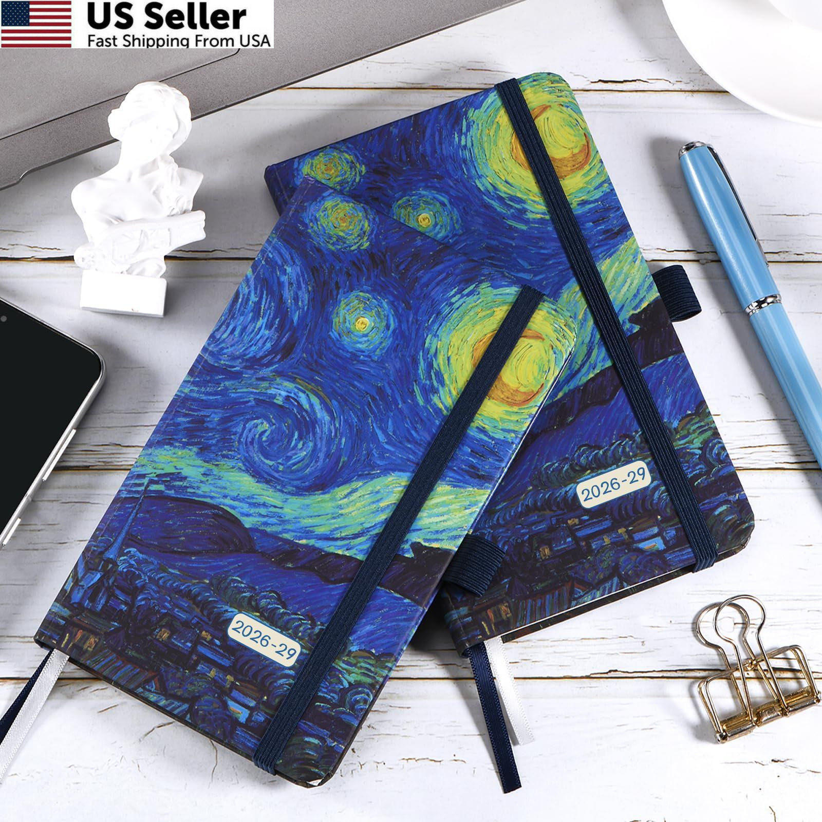 2026-2029 Pocket Planner/Calendar – 3 Year Monthly 3.8 x 6.3 inches, black