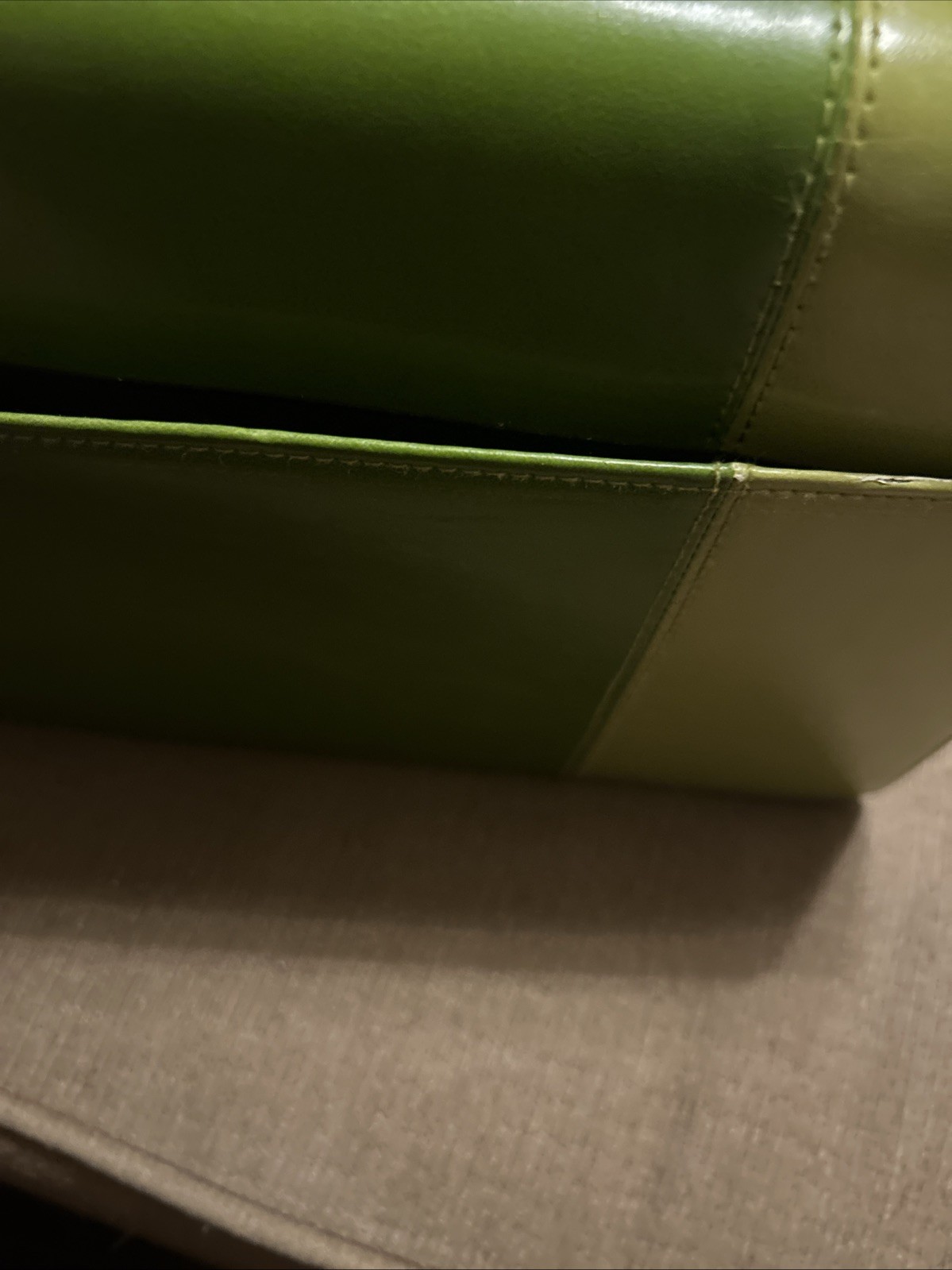 Franklin Covey Classic Zipper Planner Ring Binder Genuine Green Leather 7 Rings