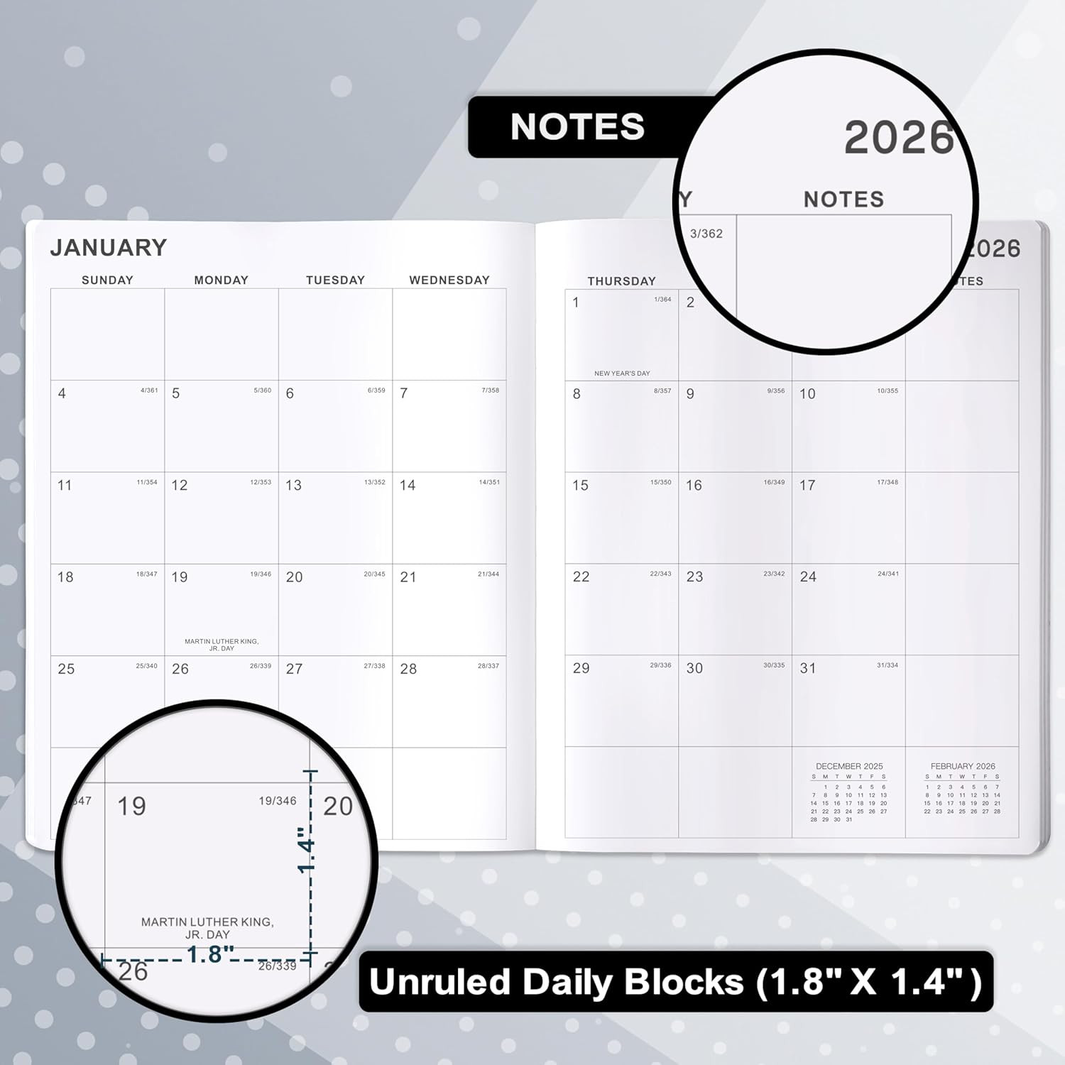 2026-2028 Monthly Planner – 3 Year Monthly Planner 2026-2028, Jan.2026 – Dec.202