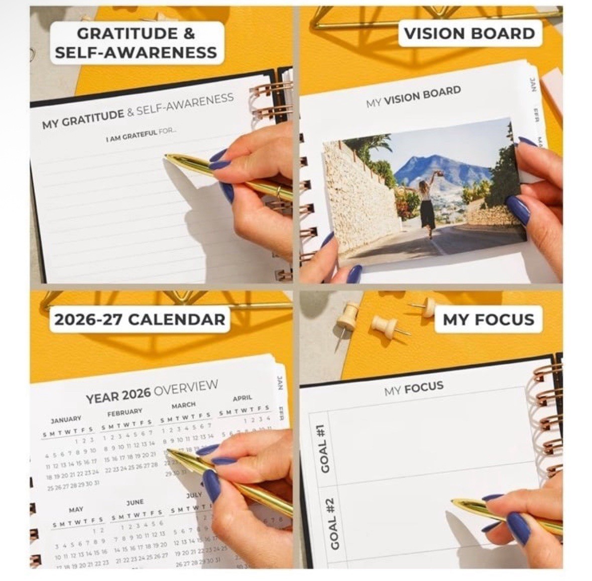 Clever Fox | Spiral Weekly Monthly Planner 2026 | A5 5.8”x8.3” | Black | SEALED