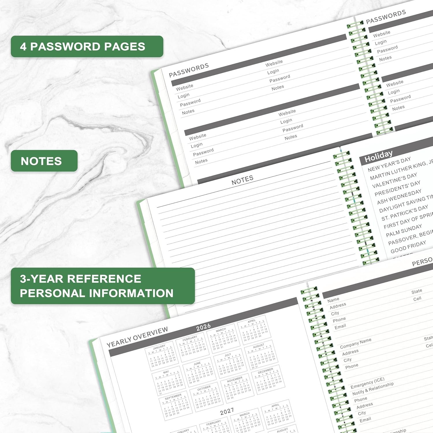 Quality 2026 Calendar: Monthly Planner with Durable Twin-Wire Binding