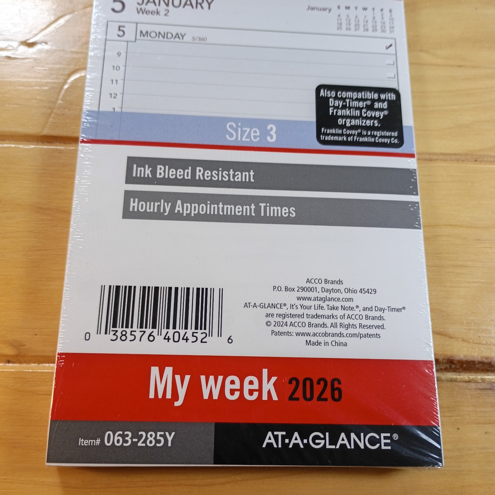 AT-A-GLANCE My Week 2026 Size 3 Item # 063-285Y New