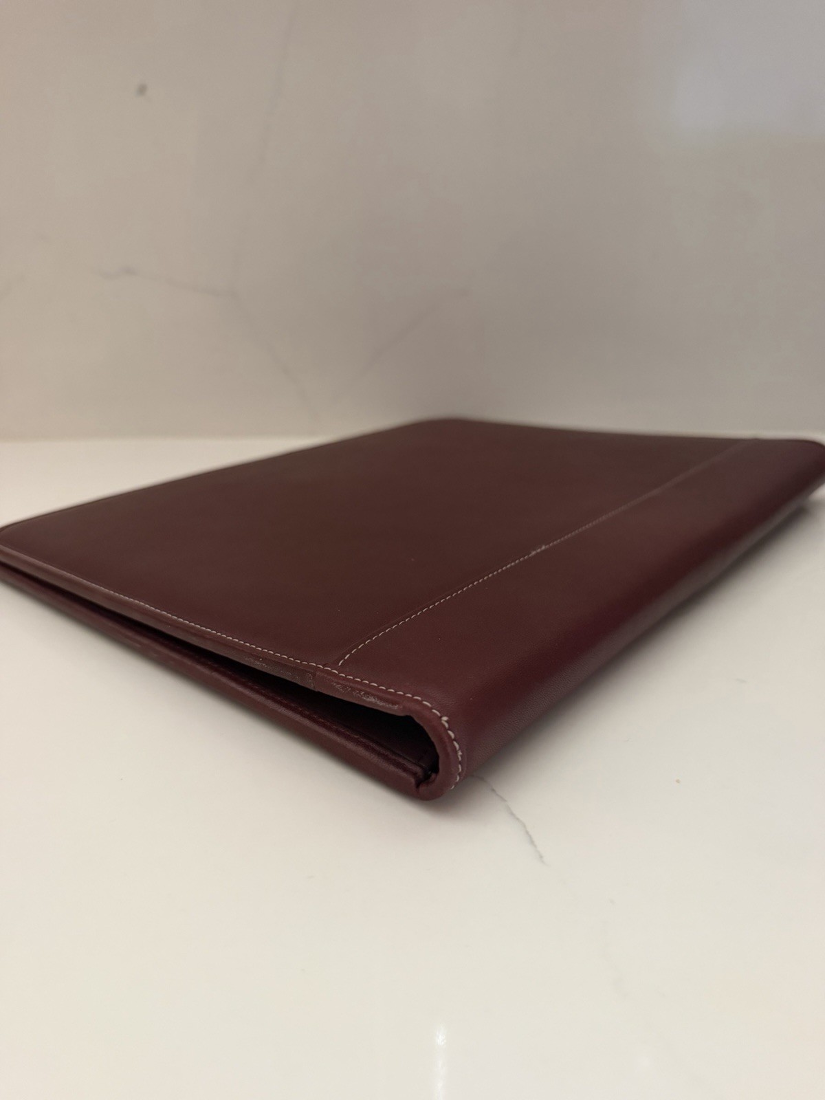 Vintage Coach Burgundy Leather Bi-fold Portfolio Notebook Organizer 12.5″ x 10″