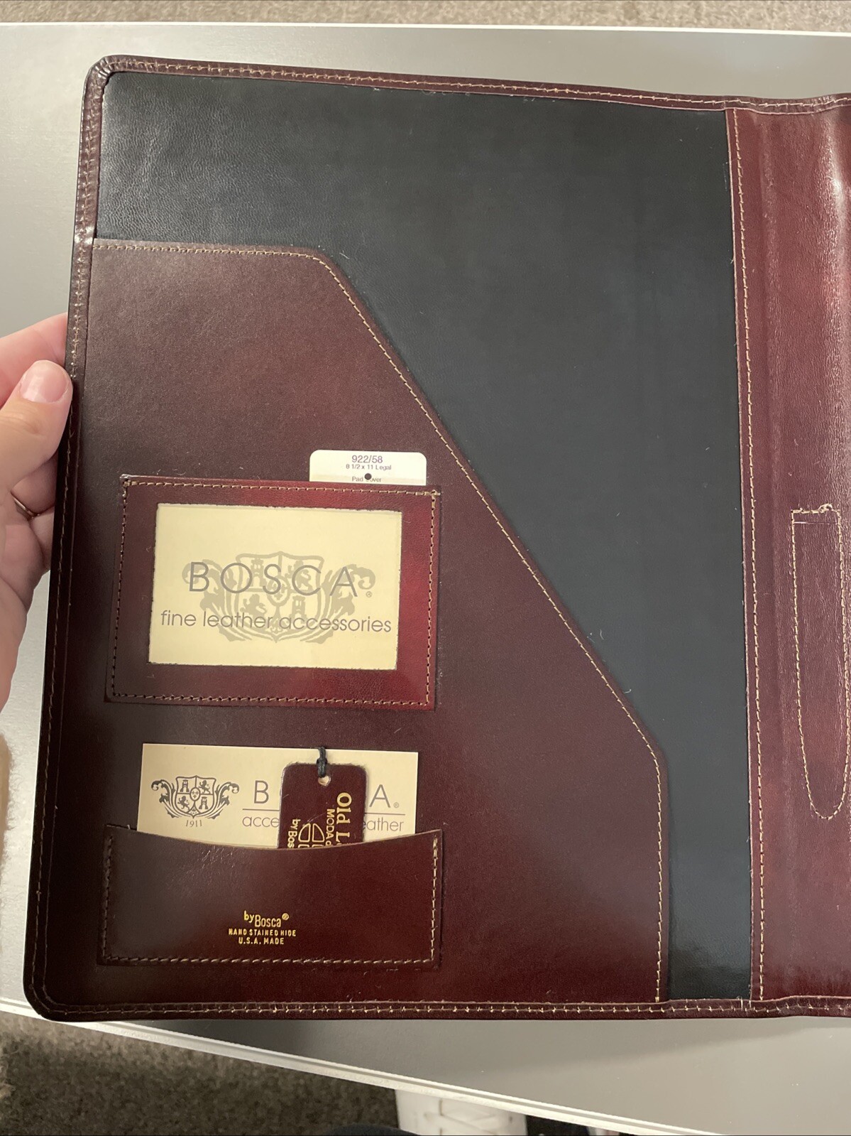 Legal Pad Cover Dark Brown 922/58 8 1/2×11 Old Leather BOSCA