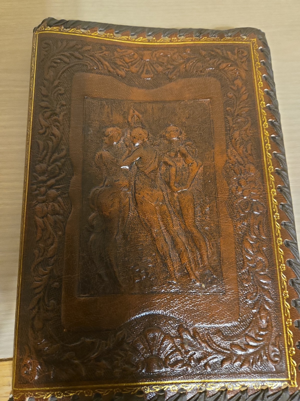 Fiorentina Bonded Leather Journal Handmade in Italy Three Graces Design New